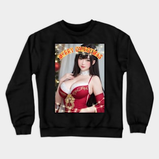 Merry Christmas Anime Girl Cosplay Xmas Cute Christmas Girl Crewneck Sweatshirt